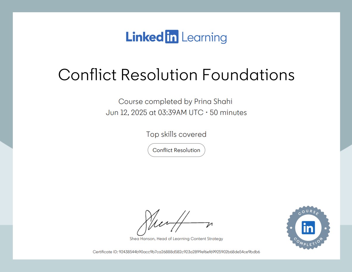 Conflict Resolution Foundations